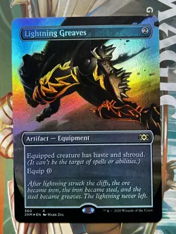 Lightning Greaves Foil Borderless Double Masters MTG Magic the Gathering NM - Image 1