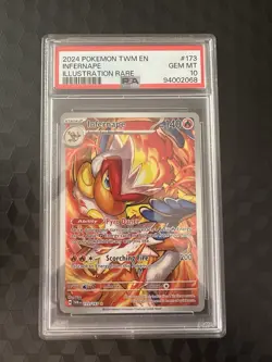 Pokemon TCG Infernape 173/167 Twilight Masquerade Illustration Rare PSA 10 - Image 1