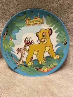 Vintage Zak Designs Disney Lion King Simba & Timon Kids Dinnerware 8" Plate - Image 1