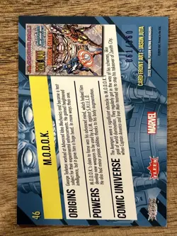 2022 Fleer Ultra Avengers BLUE Foil #46 M.O.D.O.K. Numbered #61 of 360 MODOK - Image 2