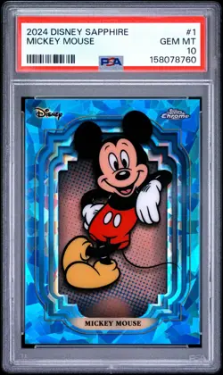 2024 Topps Chrome Disney Sapphire #1 Mickey Mouse - 🔥 PSA 10 🔥 - Image 1