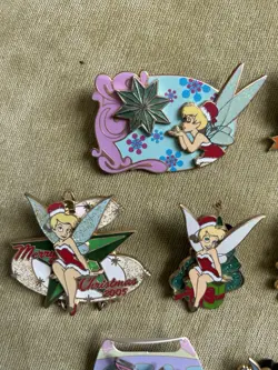 Seasonal Disney Tinker Bell Trading Pins Lot Of 7 - Christmas, Thanksgiving - Image 2