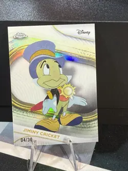 2025 Topps Disney Chrome JIMINY CRICKET #86 White Refractor 04/30 - Image 1
