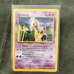 Girafarig Neo Genesis Pokemon Card 58/111 1st Edition LP - Image 1