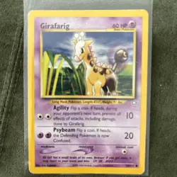 Girafarig Neo Genesis Pokemon Card 58/111 1st Edition LP - Image 2