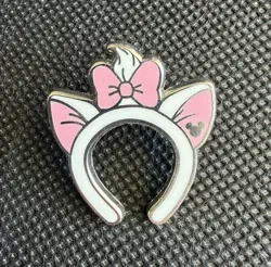 ** Disney ** MARIE Aristocats Pink Bow Headband Pin Hidden Mickey Cute Cat Ears - Image 3