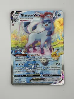 Glaceon VMAX Evolving Skies 209/203 Near Mint Pokemon Card Full Art Secret Rare - Image 1