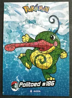 POLITOED - POKEMON JOHTO CRYSTAL CARD COLLECTION CRACKED CCG ICE HOLO - Image 1