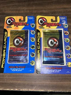 2 PACKS 2000 RUMBLE ROBOTS POWER CARDS BOOSTER PACK NEW SEALED 11 CARDS PER PACK - Image 1