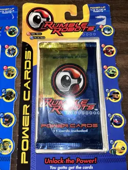 2 PACKS 2000 RUMBLE ROBOTS POWER CARDS BOOSTER PACK NEW SEALED 11 CARDS PER PACK - Image 2