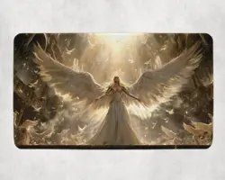Tribal Angels Themed Playmat - Kawaii Anime Style Gaming Mat for MTG/TCG - Image 1