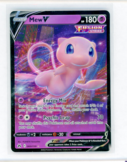 Pokemon TCG Mew V Crown Zenith 060/159 Card Near Mint Condition - Image 1