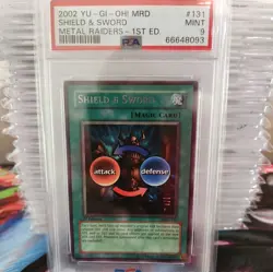 2002 YU-GI-OH METAL RAIDERS MRD-131 Shield & Sword- 1st Edition - PSA 9 - Image 1