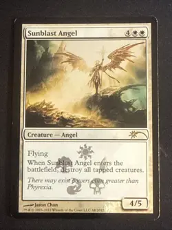 1x Foil Sunblast Angel MEDIA PROMO Scars of Mirrodin MP MTG Magic x1 MKE - Image 1