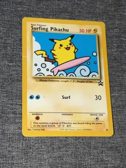 Pokemon Surfing Pikachu Promo Wotc 28/53 Regular Basic HP English Card - Image 1