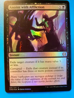 MTG 1x FOIL Anoint with Affliction 81 Phyrexia: All Will Be One Magic the x1 NM - Image 1