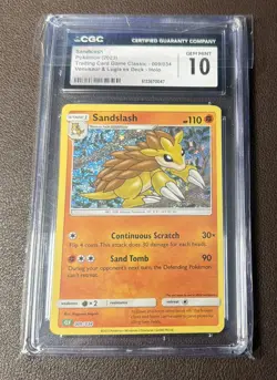 Pokemon Sandslash 009/034 Trading Card Game Classic Holo CGC 10 GEM MINT 2023 - Image 3