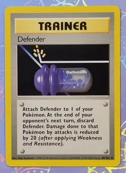 Defender 109/130 Base Set 2 Pokemon Card NM - Image 1