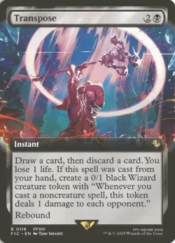 MTG Transpose (0119) *Non-Foil* Extended Art Final Fantasy MT/NM Free Ship - Image 1