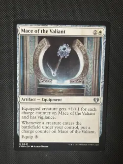 Mace of the Valiant 41 Uncommon Commander Masters Magic: The Gathering LP - Image 1