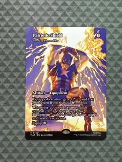 MTG Patriotic Shield #0100 Borderless Mythic Marvel Universe E-L (MAR) - Image 1