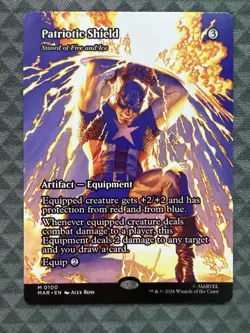 MTG Patriotic Shield #0100 Borderless Mythic Marvel Universe E-L (MAR) - Image 2