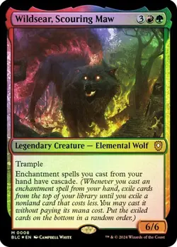NM Foil Wildsear, Scouring Maw, MTG, Bloomburrow Commander, Magic, 8 - Image 1