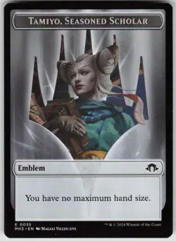 MTG Emblem Tamiyo Seasoned Scholar NM Modern Horizons 3 Magic 35 - Image 1