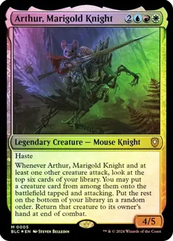 NM Foil Arthur, Marigold Knight, MTG, Bloomburrow Commander, Magic, 5 - Image 1