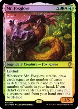 NM Foil Mr. Foxglove, MTG, Bloomburrow Commander, Magic the Gathering, 6 - Image 1