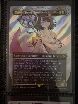 Yuna, Grand Summoner (Borderless) (Surge Foil) Commander: Final Fantasy Foil - Image 1