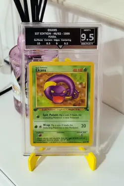 Ekans 1st Edition 1999 Fossil Pokemon Card 44/62 GetGraded 9.5 Mint+ (Not PSA) - Image 1