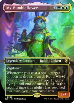 NM Borderless Foil Ms. Bumbleflower, MTG, Bloomburrow Commander, Magic, 3 - Image 1