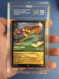 Shere Khan Fearsome Tiger 88/204 Legendary 2025 Disney Lorcana TAG 10 Gem Mint - Image 3