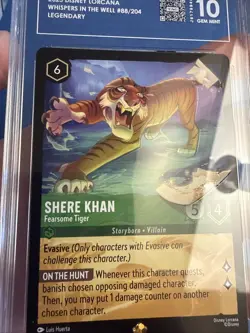 Shere Khan Fearsome Tiger 88/204 Legendary 2025 Disney Lorcana TAG 10 Gem Mint - Image 4