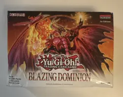 Yu-Gi-Oh! Blazing Dominion Box 1st Edition 9-Card Packs + Token ( Damage Box) - Image 1