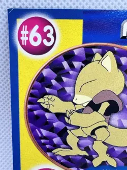 Abra Poketrivia Card Pokemon 1999 Burger King #63 Movie TCG Non-perforated - Image 2