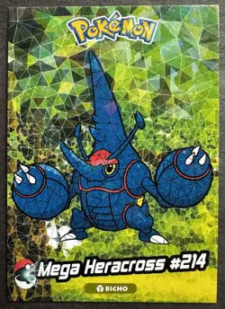 MEGA HERACROSS - POKEMON JOHTO CRYSTAL CARD COLLECTION CRACKED CCG ICE HOLO - Image 1