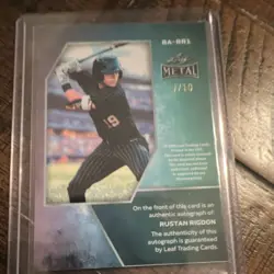 Leaf Metal 2023 Rustan Rigdon Autograph Serial Numbered 7/10 BA-RR1 - Image 2