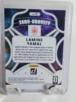 2025-26 Panini Donruss Road to Fifa World Cup - Zero Gravity Lamine Yamal #10 - Image 2