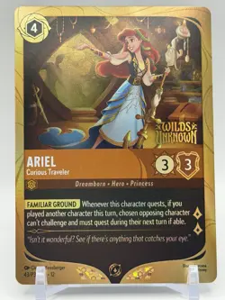 Disney Lorcana Ariel Curious Traveler 43/P3 | Wilds Unknown Limited Promo - Image 1
