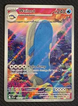 WAILORD 162/159 ILLUSTRATION RARE JOURNEY TOGETHER POKEMON NM - Image 1