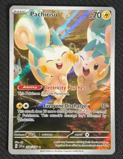 PACHIRISU 208/198 ILLUSTRATION RARE SCARLET & VIOLET POKEMON NM - Image 1