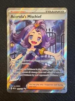 ACEROLA'S MISCHIEF 165/132 ULTRA RARE MEGA EVOLUTION POKEMON NM - Image 1