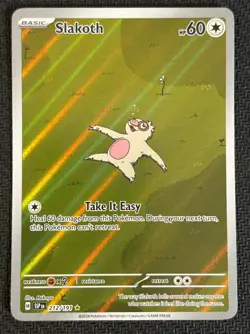 SLAKOTH 212/191 ILLUSTRATION RARE SURGING SPARKS POKEMON NM - Image 1