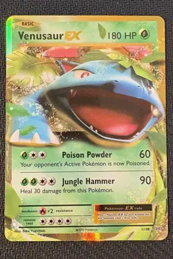 VENUSAUR EX 1/108 HOLO EX RARE EVOLUTIONS POKEMON NM - Image 1