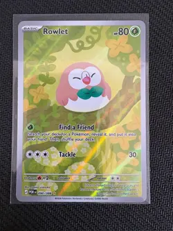 ROWLET 090/088 HOLO ILLUSTRATION RARE PERFECT ORDER POKEMON NM - Image 1