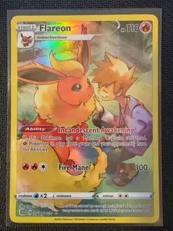 FLAREON TG01/TG30 HOLO BRILLIANT STARS TRAINER GALLERY POKEMON NM - Image 1