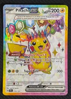PIKACHU EX 219/191 ULTRA RARE SURGING SPARKS POKEMON NM - Image 1