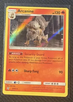 ARCANINE 6/18 RARE DETECTIVE PIKACHU POKEMON HOLO NM - Image 1